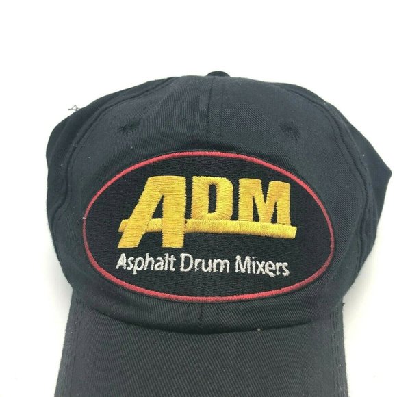 ADM Asphalt Drum Mixers Plants Components Hat Cap Strapback Black - Picture 2 of 10